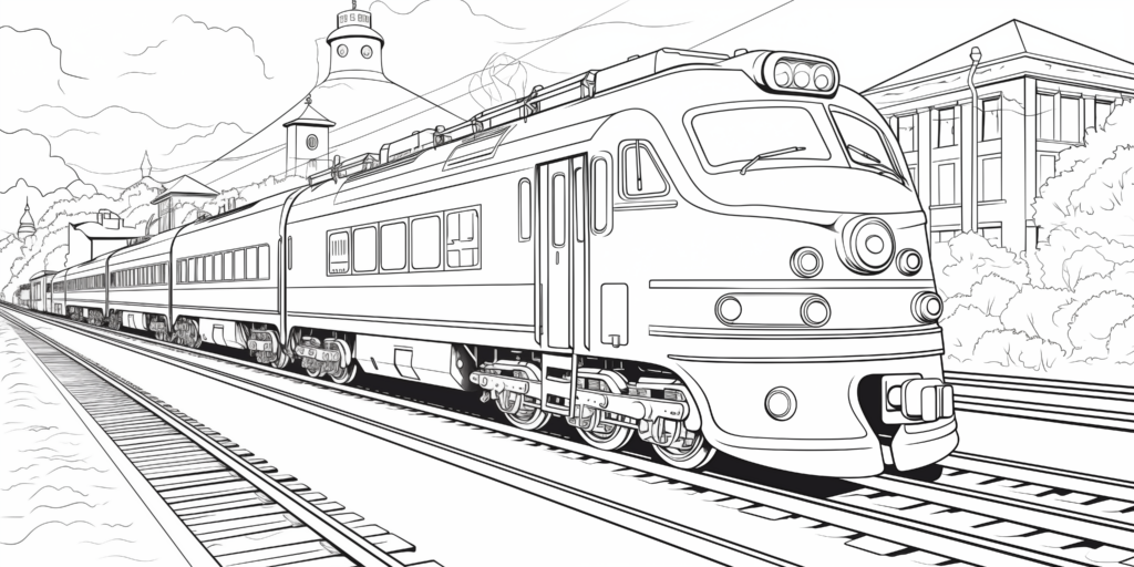 Trains Colouring Pages - Printables