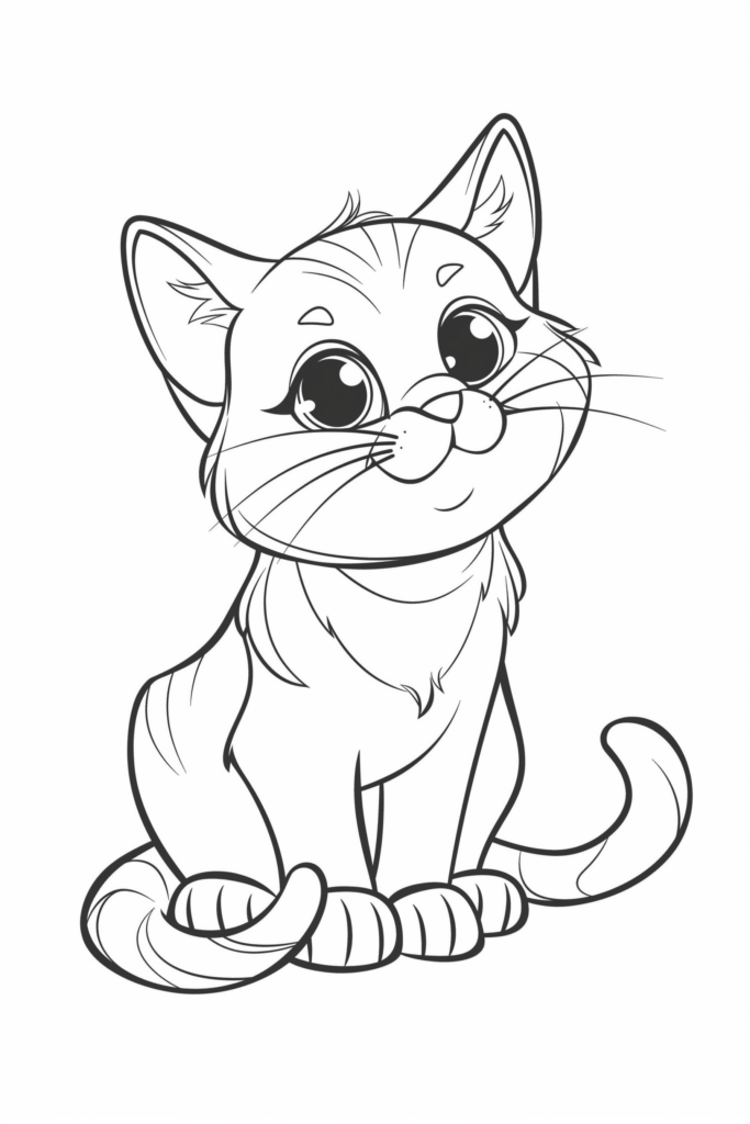 cat coloring page