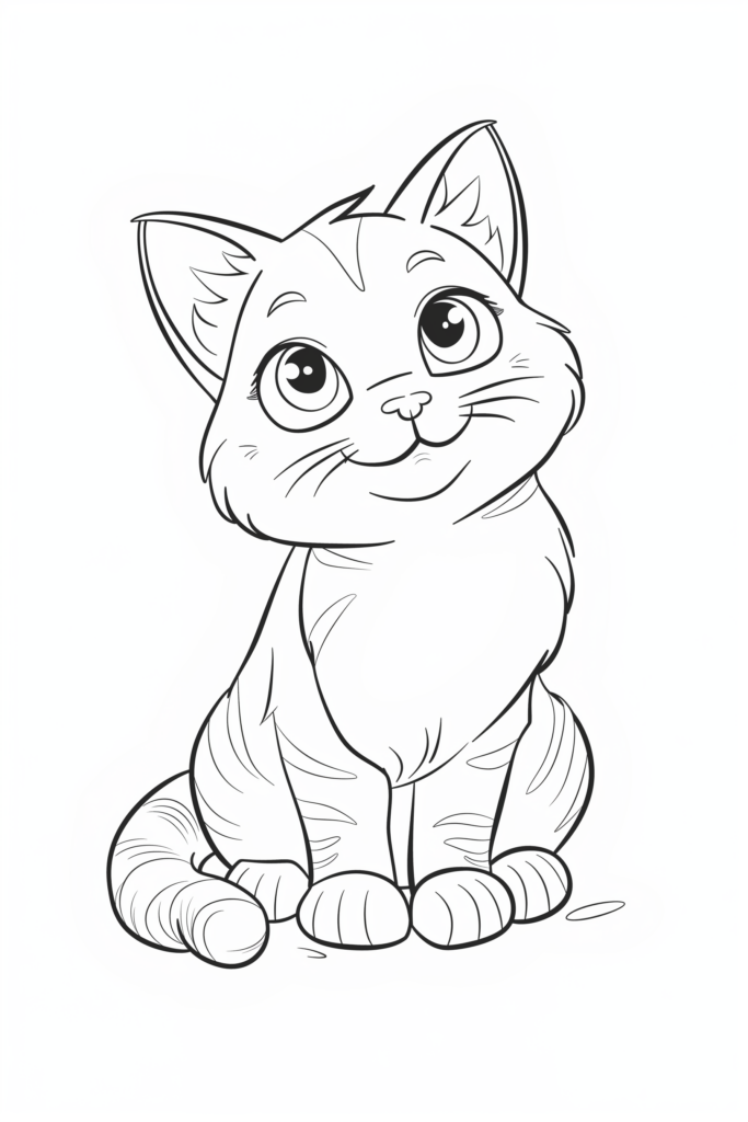 cat coloring page