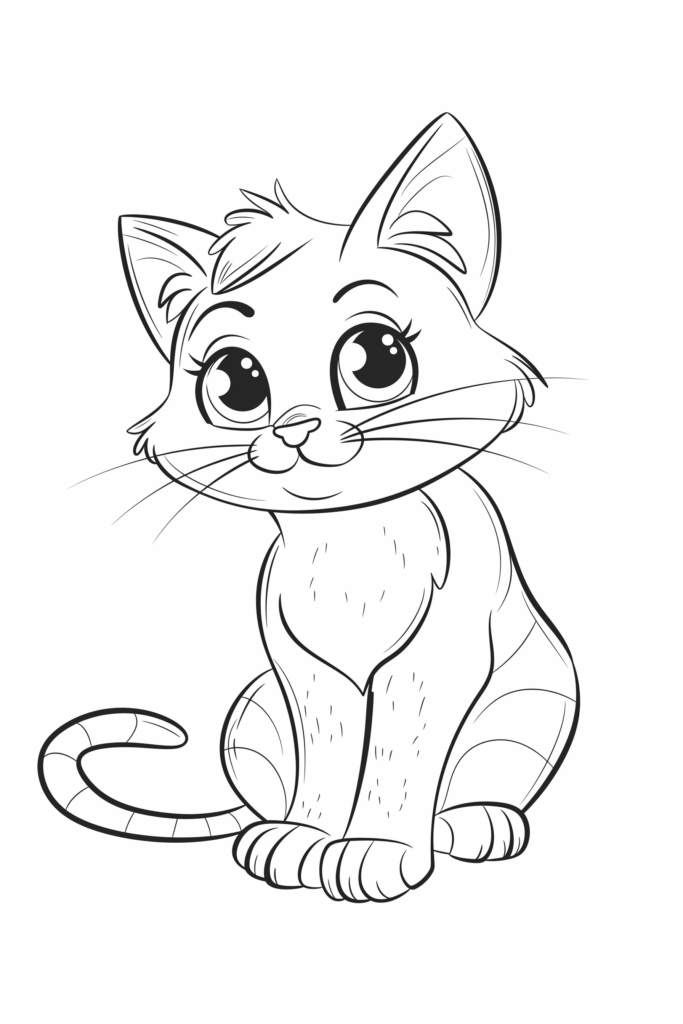 cat coloring page