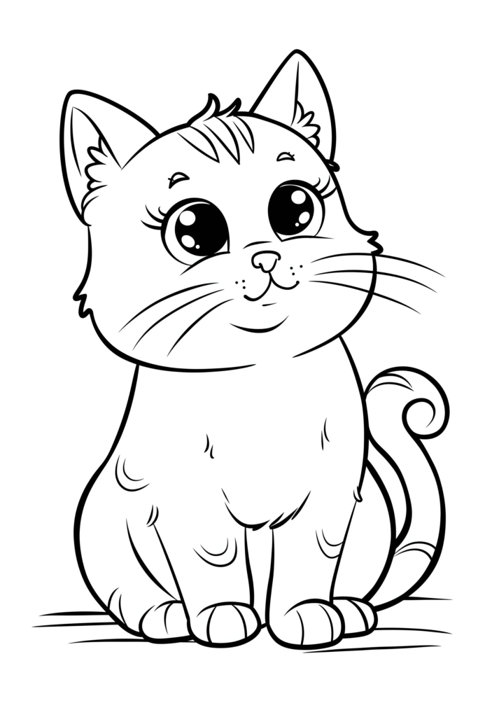 cat coloring page