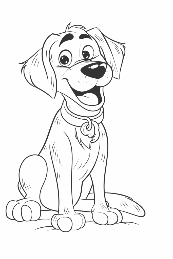 dog coloring page