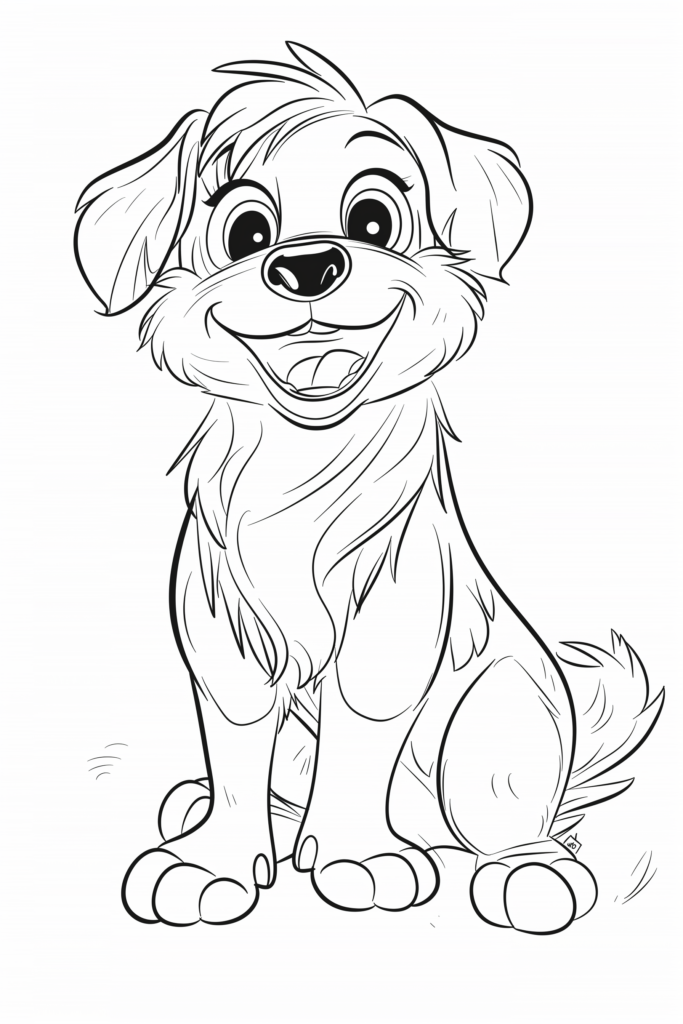 dog coloring page