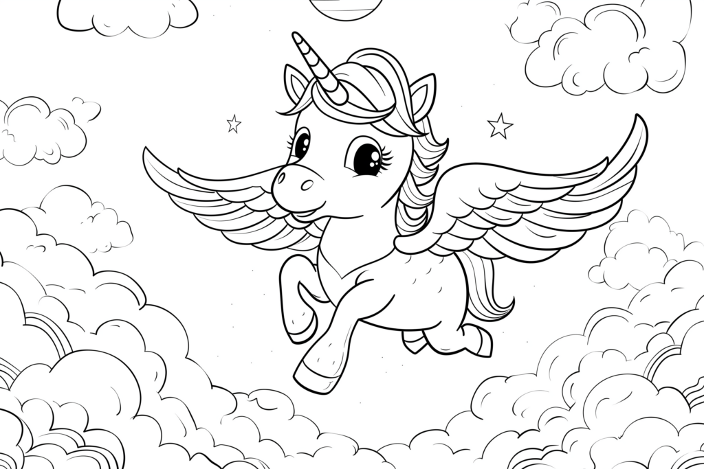 unicorn coloring page