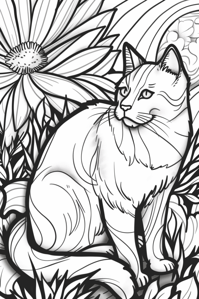 cat coloring page