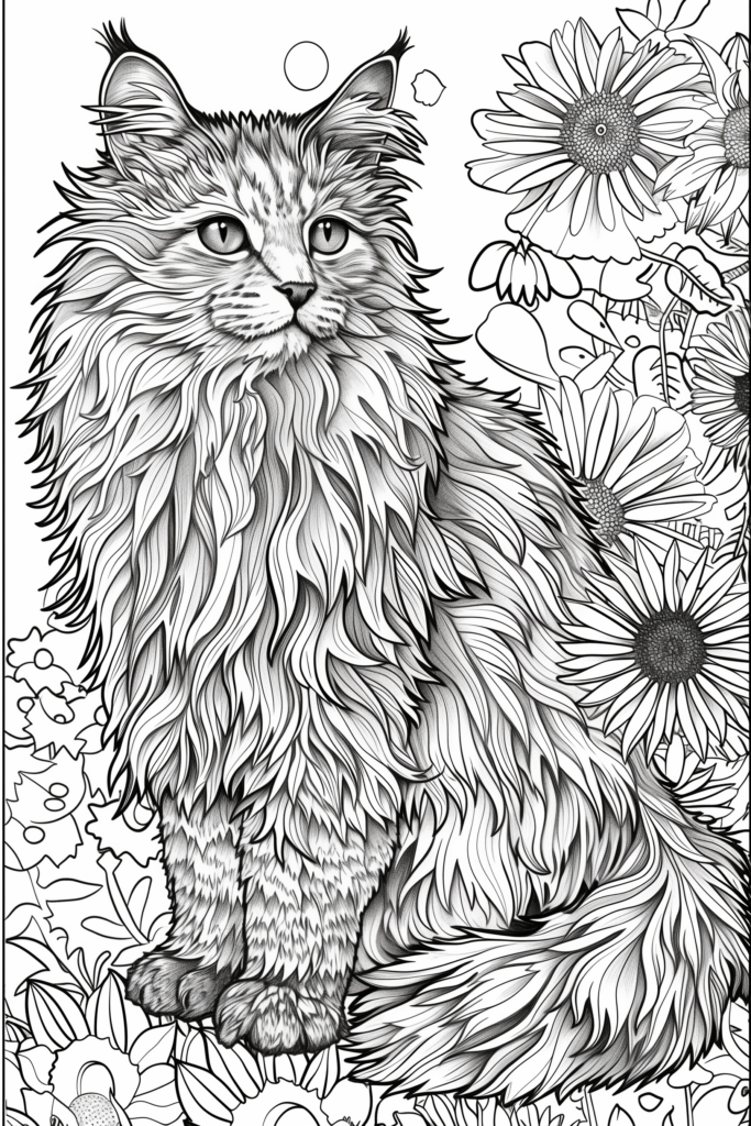 cat coloring page