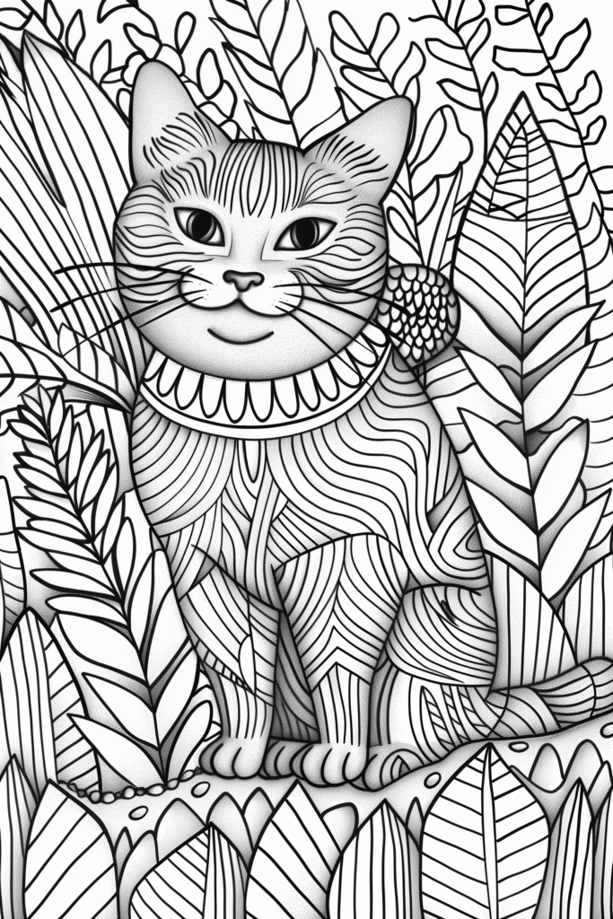 cat coloring page