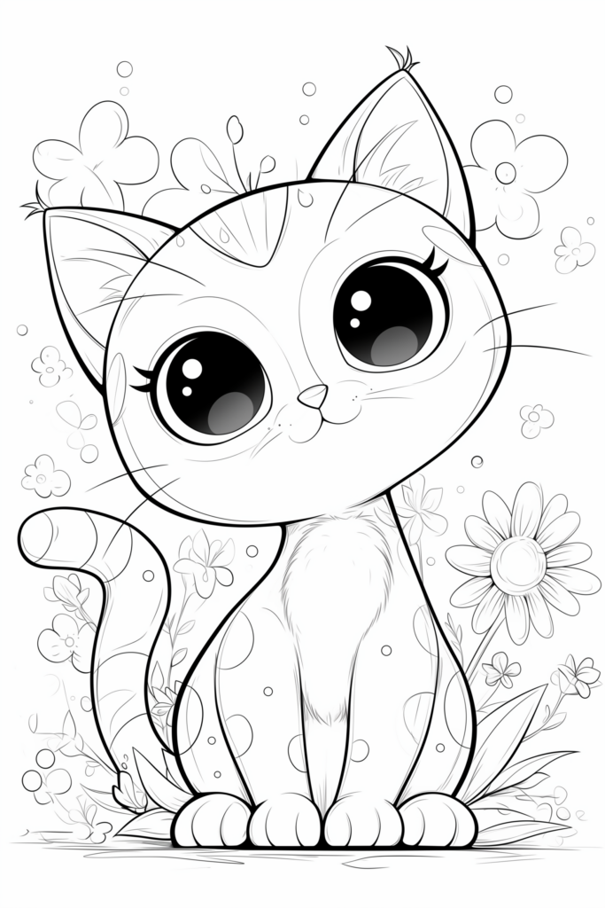 cat coloring page