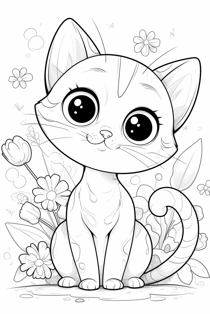 cat coloring page