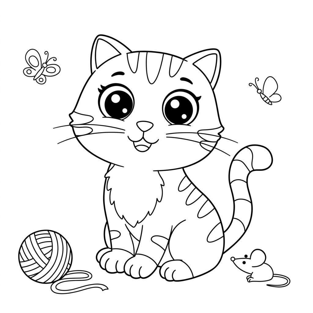 cat coloring page