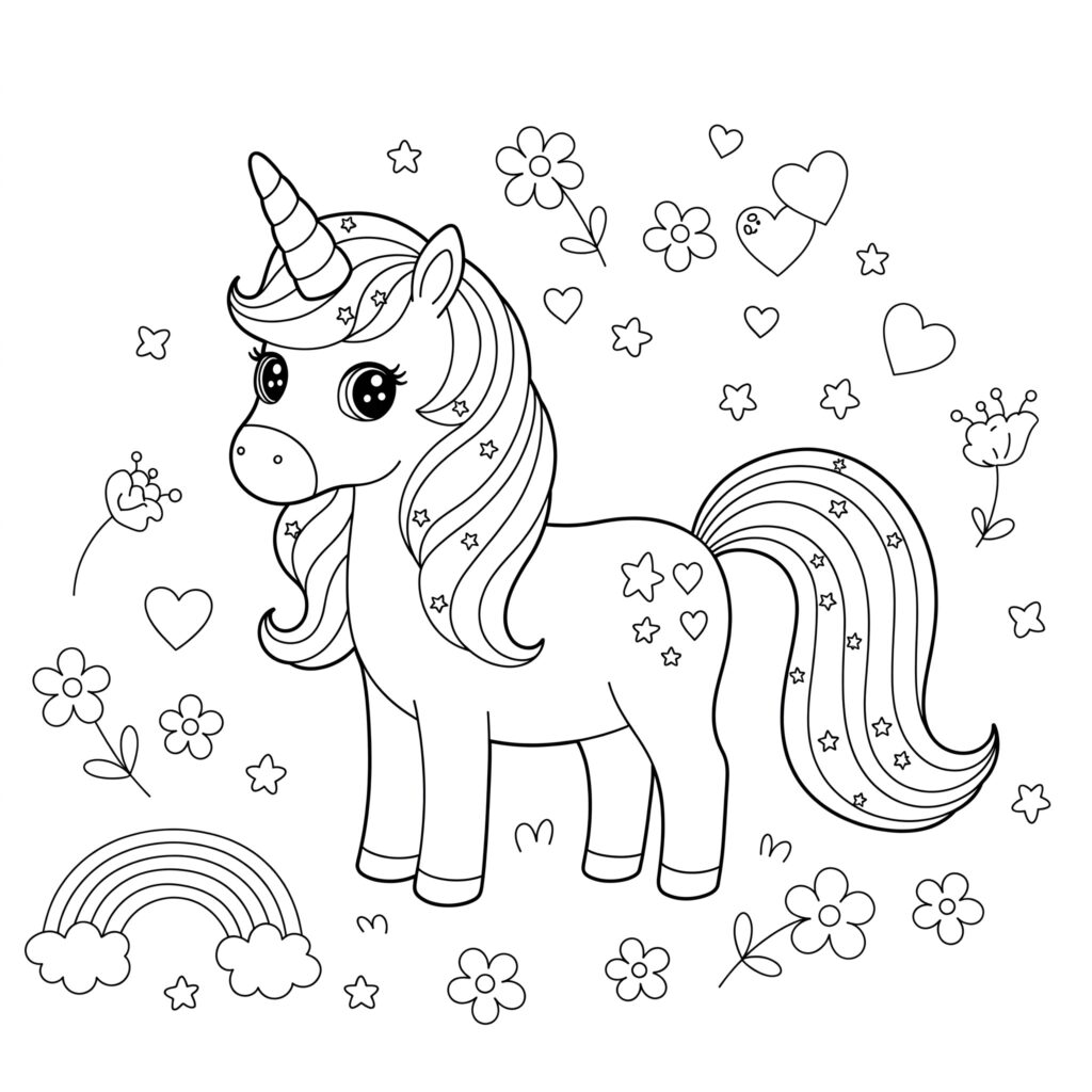 unicorn coloring page