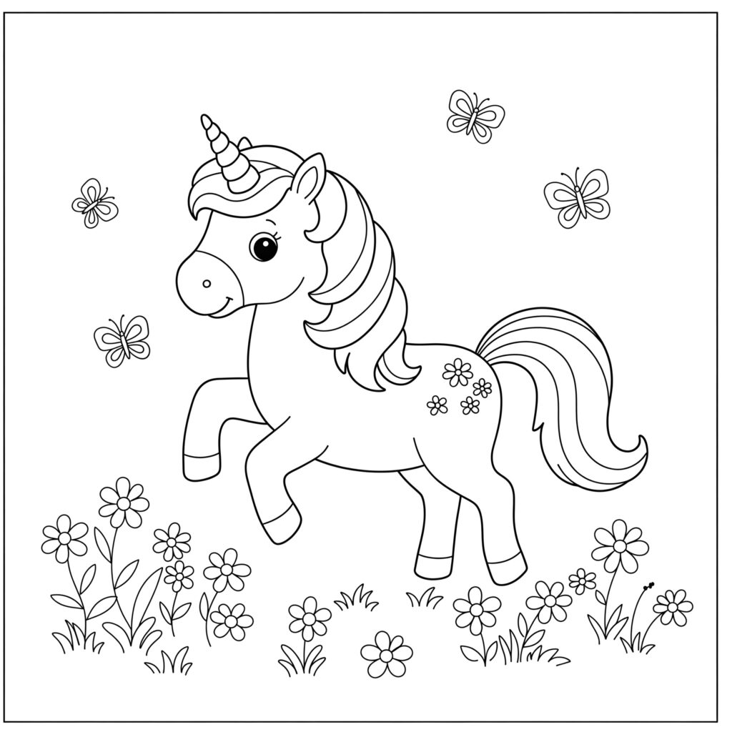 unicorn coloring page