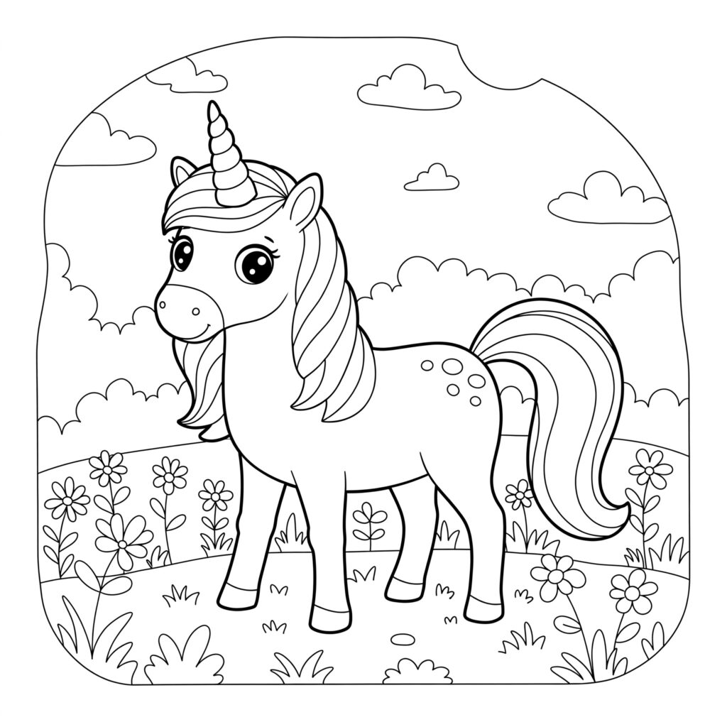 unicorn coloring page